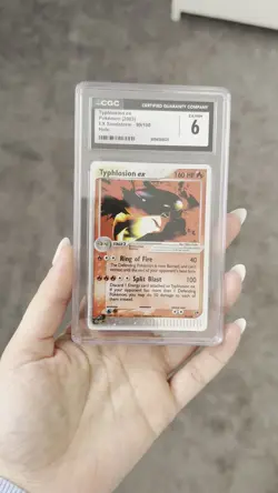 Pokemon Typhlosion EX TCG Ultra Rare Holo Card 99/100 Sandstorm CGC 6 - Image 2