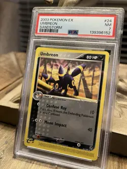 Pokemon TCG Umbreon 24/100 EX Sandstorm Non-Holo Rare PSA7 - Image 1