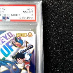 PSA 8 One Piece Promos Dodgers Night #010 Monkey D. Luffy - Image 4