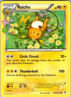 Raichu RC9/RC32 Generations: Radiant Collection Pokemon TCG NM - Image 1