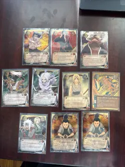 Lot Of Naruto Collectible Card Games- All Super Rare (3 Unlimited, 6 First Ed) - Image 1