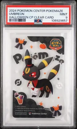 PSA 9 - Umbreon - Pokemon Center Cafe PokeMaze Halloween Campaign Clear Card - Image 1