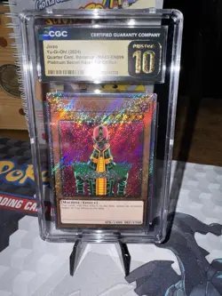 Yugioh Card RA03 JINZO 1ST Ed Secret Rare Black Label Grade 10 POP 3 Not Psa 10 - Image 1