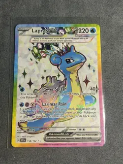 Pokemon TCG Lapras EX Stellar Crown Holo Card 158/142 - Image 1