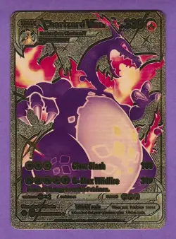 2020 Pokemon - Charizard VMAX Gold Metal Card HP 330 - Claw Slash - Image 1