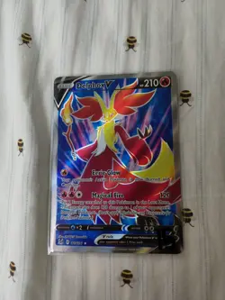 Pokemon Swsh11: Lost Origin Delphox v Full Art Holo Card 173/196 Ultra Rare - Image 1
