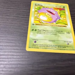 1st Edition Shadowless Koffing 51/102 Base Set Rare Vintage Pokemon Card - Image 3