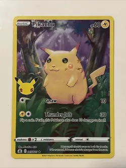 Pokemon Pikachu TCG Celebrations Card 005/025 25th Anniversary - Image 1