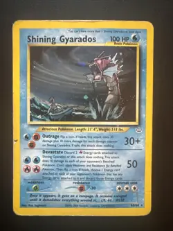Pokemon TCG Shining Gyarados Holo Card Neo Revelation 65/64 HP/DMGD - Image 1