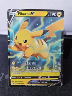 Pikachu V SWSH063 SWSH: Sword & Shield Holo Promo Pokemon Card - Image 1