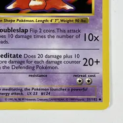 Pokemon Card - Jynx Base Set (Shadowless) 31/102 Uncommon 1st Edition - Image 5