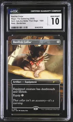 BASILISK COLLAR Secret Lair Cats & Dogs CGC 10 MTG [Nostalgium] - Image 1