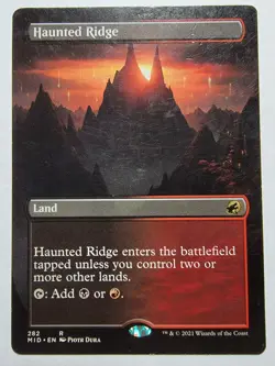 Haunted Ridge (Borderless) Innistrad: Midnight Hunt Regular Magic The Gathering - Image 1