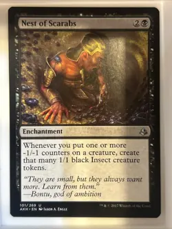 MTG Nest Of Scarabs (AKH) NM*Non-Foil*Amonkhet*-1/-1 Counters*Tokens*Enchantment - Image 1