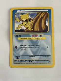 Pokemon funskool card Vintage Abra 2004 Nintendo Creatures India - Image 1