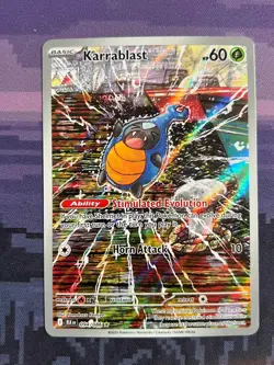 Karrablast 094/086 Pokemon Black Bolt Illustration Rare Near Mint Card NM - Image 1