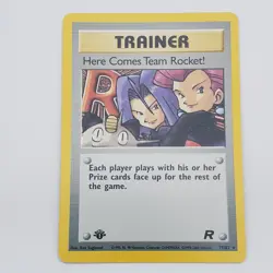 Here Comes Team Rocket! 15/82 Team Rocket Holo First Edition Pokemon Card - LP - Image 1