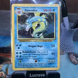 Pokemon Gyarados TCG Holo Card Base Set, Unlimited Rare, 6/102 MP - Image 1