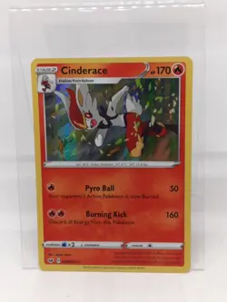Pokemon TCG Sword and Shield Base Holo Cinderace 035/202 - Image 1