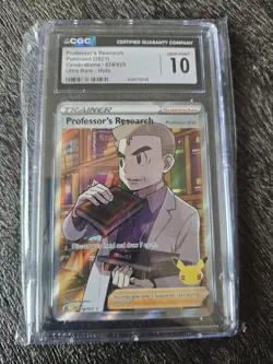 2021 POKEMON CELEBRATIONS ULTRA RARE HOLO PROFESSOR'S RESEARCH CGC 10 GEM MINT - Image 1