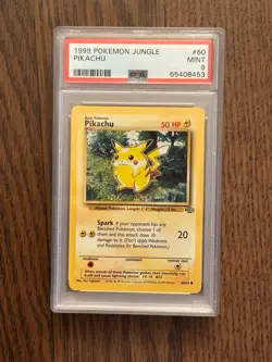 1999 Pokemon Jungle Pikachu 60/64 PSA 9 #65408453 - Image 2