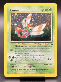 2001 Pokemon Yanma 17/75 Holo Rare Neo Discovery Vintage Unlimited WOTC LP - Image 1