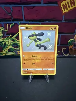 Pokemon TCG Riolu SV21/SV94 Hidden Fates Shiny Vault Holo Rare NM Condition - Image 1