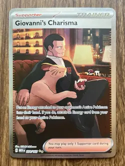 Giovanni's Charisma Special Illustration Rare 204/165 SV Pokemon 151 English - Image 1