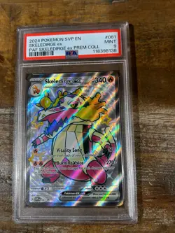 Pokemon 2024 Paldean Fates Prem Coll SKELEDIRGE EX #081 PSA 9 Mint - Image 1