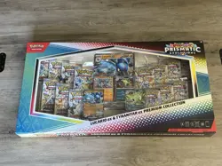 Prismatic Evolutions Lucario Ex & Tyranitar Ex Premium Collection Pokemon TCG - Image 1