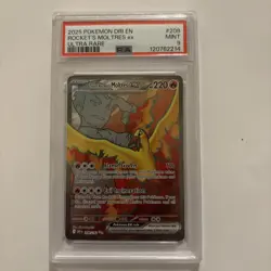 2025 POKEMON EN-DESTINED RIVALS ULTRA RARE TEAM ROCKET'S MOLTRES EX #208 PSA 9 - Image 4