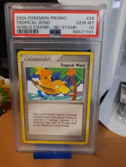 2004 Pokemon Tropical Wind World Championship Promo BlackStar 26 PSA 10 GEM MINT - Image 1