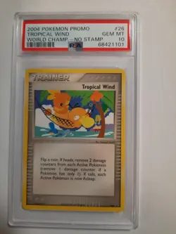 2004 Pokemon Tropical Wind World Championship Promo BlackStar 26 PSA 10 GEM MINT - Image 3