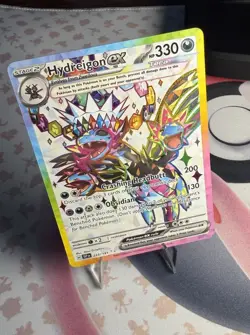 Pokemon TCG Surging Sparks Hydreigon EX #224 Full Art Ultra Rare Holo - Image 1