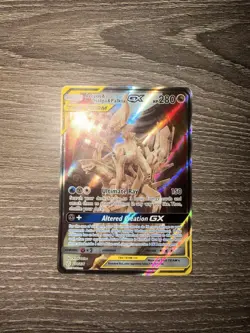 Arceus & Dialga & Palkia GX (Alternate Full Art) Cosmic Eclipse Pokemon 221 NM - Image 3