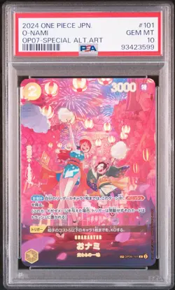 PSA 10 O-Nami Special Alt Art OP06-101 2024 One Piece Japanese 500 Years Future - Image 1