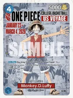 Monkey.D.Luffy (055) (College Basketball US Voyage) P-055 One Piece Promotion... - Image 1