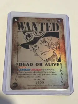 One Piece Sabo Wanted SP Alternative Art OP13-120 Carrying On His Will NM/M - Image 1