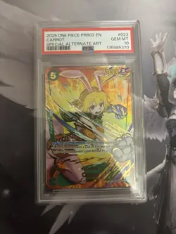 2025 ONE PIECE PRB02-PREMIUM BOOSTER ALTERNATE ART CARROT PSA 10 - Image 1