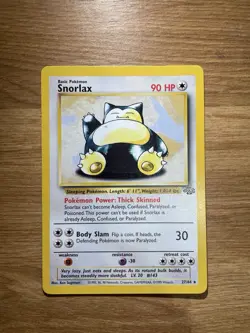 Snorlax 27/64 Jungle Rare Non-Holo Vintage Pokemon TCG Card 1999 - Image 1