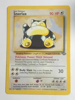 Snorlax Non Holo Rare Pokemon TCG Card Jungle Set 27/64 - Image 1