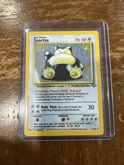 POKEMON TCG Jungle Snorlax 27/64 Non Holo Card Vintage - Image 1