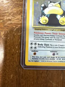 POKEMON TCG Jungle Snorlax 27/64 Non Holo Card Vintage - Image 4