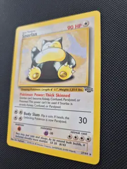 🔥 Snorlax 27/64 🔥 Original Non Holo Rare Jungle Set Pokemon Card WOTC TCG 1999 - Image 3
