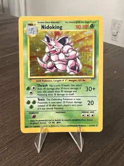 Pokemon TCG Nidoking 11/102 Base Set Holo Rare Card Unlimited WOTC 1999 LP-MP - Image 3