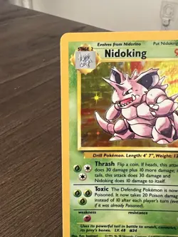 Pokemon TCG Nidoking 11/102 Base Set Holo Rare Card Unlimited WOTC 1999 LP-MP - Image 5
