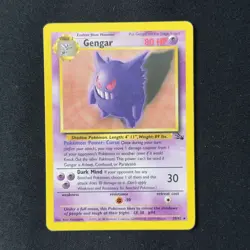 Gengar 20/62 Rare Fossil Unlimited Pokemon TCG 1999 WOTC Vintage English - Image 1