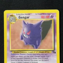 Gengar 20/62 Rare Fossil Unlimited Pokemon TCG 1999 WOTC Vintage English - Image 3