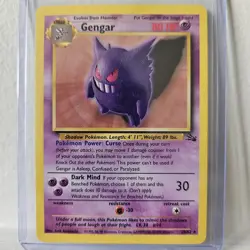 Gengar 20/62 Rare Fossil Pokemon Card TCG NM - Image 1