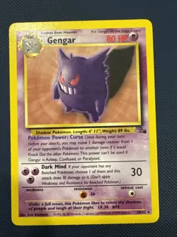 Pokemon TCG Gengar #20/62 Fossil Non-Holo Unlimited WOTC VTG 1999 - Image 1
